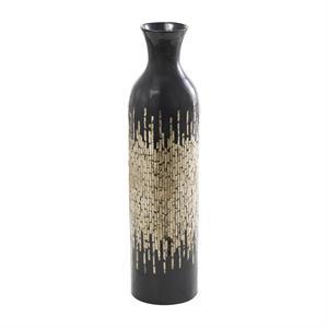 Black Capiz Shell Handmade Vase with Gold Ombre Design 34