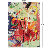 Canvas Art - Multi Colored Abstract Paint Splatter Wall Art Decor - 28" X 2" X 40"