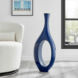 Trombone Vase - Large Blue 51" - Home Decor