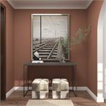 Canvas Art -  Landscape Railroad  Framed Wall Art with Silver Frame - 44" X 2" X 53"