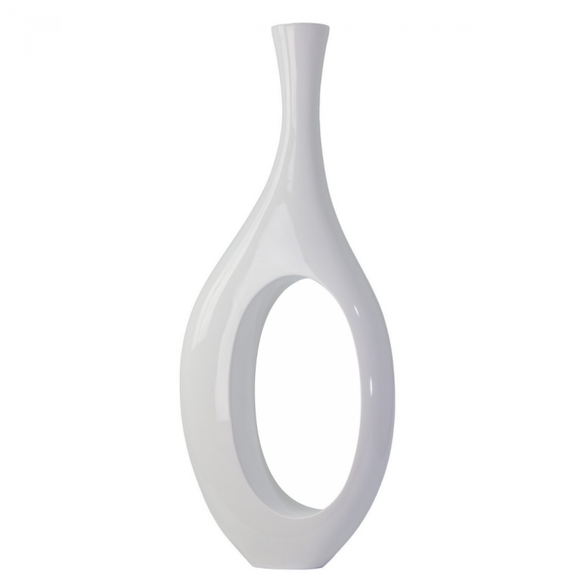 Trombone Vase - Small White 34