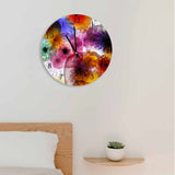 Colorful Mexican Bowls Round Acrylic Wall Clock