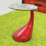 Red Tear Drop End Table