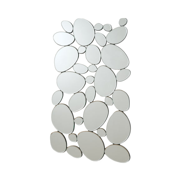 Silver Pebble - Shaped Decorative Mirror - 28.5