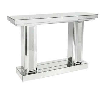 Shop 48 LV Console Table - Mirrored & Faux Diamonds - Galeria Home Store
