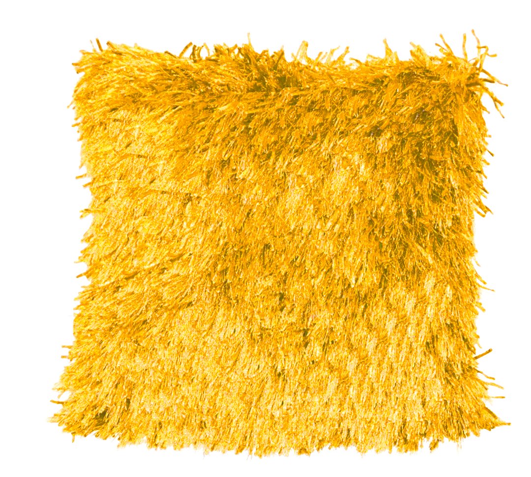 Shop Yellow Ribbon Shaggy Throw Pillow Galeria Home Store