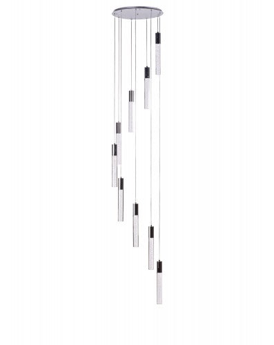 Sparkling Night Chandelier - Lighting Cascading Pendant - 9 Acrylic Block