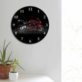 Red Honda Bike Round Acrylic Wall Clock