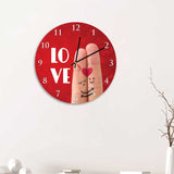 Fingers in Love Round Acrylic Wall Clock