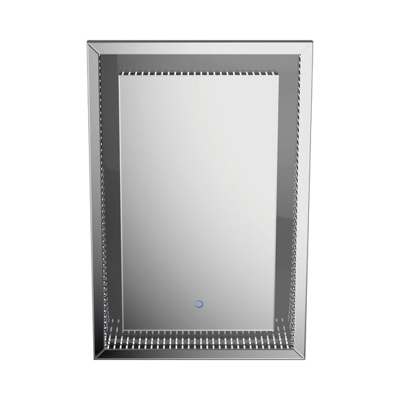 Silver Rectangular LED Wall Mirror - 31.5