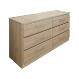 Walnut Veneer - 6 Drawers Dresser