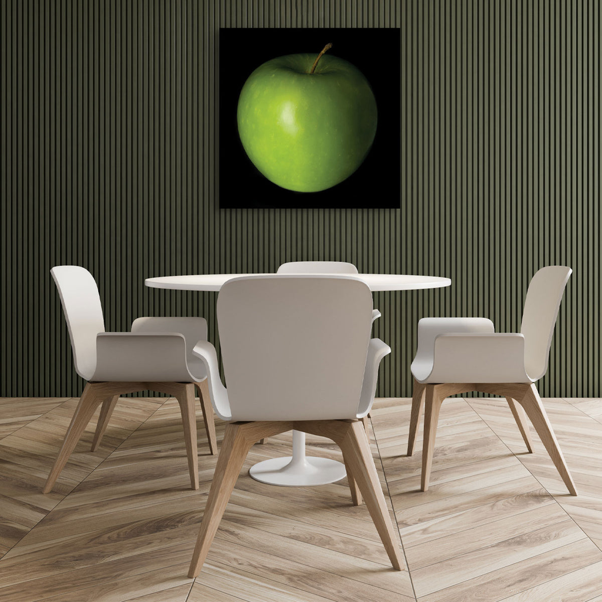 Shop Tempered Glass Art Green Apple Wall Art Decor Galeria Home Store
