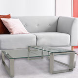 Glass Set Coffee Table and end Table