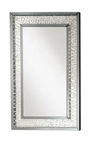 Nysa Wall Mirror - Mirrored & Faux Crystals - 32" x 2" x 47"H