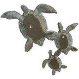 Blue Polystone Turtle Distressed Patina Wall Decor with Gold Foil Accents - 19" X 3" X 13"