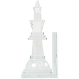 Clear Crystal Chess Oversized Bookends with Cut Crystal Designs
