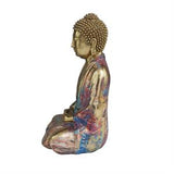 Multi Colored Resin Buddha Sculpture, 8" X 6" X 12" - Home Decor