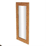 Brown Wood Texture Concave Honey Comb Floor Mirror