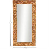 Brown Wood Texture Concave Honey Comb Floor Mirror