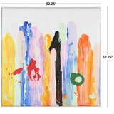 Canvas Art - Multi Colored Abstract Paint Stroke Wall Art Decor