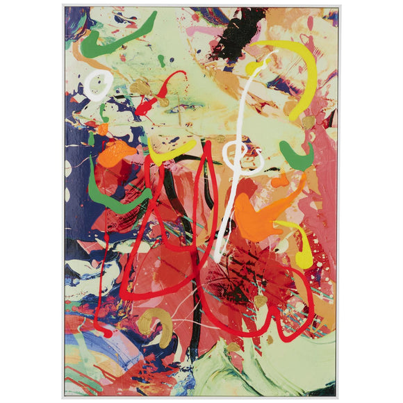 Canvas Art - Multi Colored Abstract Paint Splatter Wall Art Decor - 28