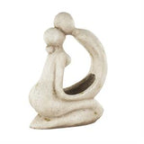 Cream Polystone People Sitting Planter