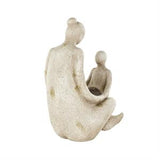 Cream Polystone Family Sitting Planter