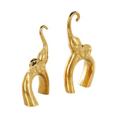 Modern Gold Elephant Sculptures – Set of 2 | Luxury Home Decor