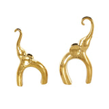 Modern Gold Elephant Sculptures – Set of 2 | Luxury Home Decor