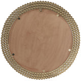 Luxury Gold Beaded Round Wall Mirror