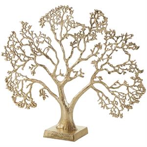 Gold Aluminum Metal Tree Sculpture, 26