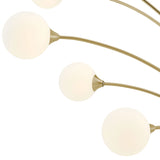 Anecho 5 Lights Gold and White Floor Lamp