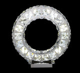 Round Crystal Extravaganza 11" Table Lamp // Chrome