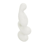 Modern Ivory Abstract Sculpture – Elegant Organic Art Decor