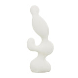 Modern Ivory Abstract Sculpture – Elegant Organic Art Decor