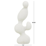 Modern Ivory Abstract Sculpture – Elegant Organic Art Decor