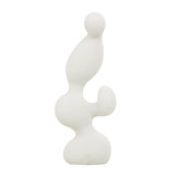 Modern Ivory Abstract Sculpture – Elegant Organic Art Decor