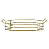Luxury Gold Mirrored Decorative Tray with Crystal Handles
