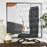 Canvas Art - Abstract Lines and Shapes Framed Wall Art Decor