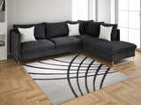 3D Shaggy Rug White and Black