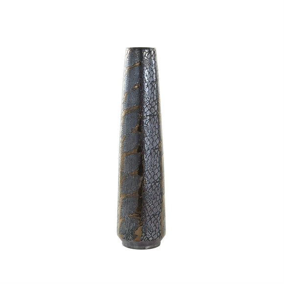 Silver Ceramic Snakeskin Inspired Vase - 8
