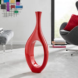 Trombone Vase - Small Red - Home Decor