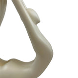 Yoga White Sculpture - Bronze Base - Home Decor