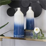 Blue Ceramic Handmade Ombre Vase Set of 2 16",14"H
