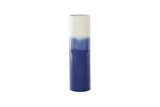 Blue Ceramic Ombre Vase - 5" X 5" X 17"