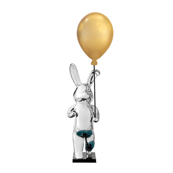 Chrome Bunny Gold Balloon