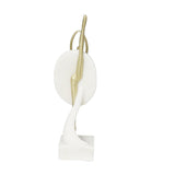 Elegant Gold & Ivory Ballerina Sculpture – Modern Decorative Figurine