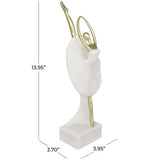 Elegant Gold & Ivory Ballerina Sculpture – Modern Decorative Figurine