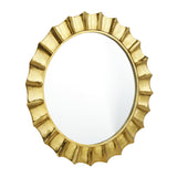 Gold Aluminum Metal Starburst Room Wall Mirror