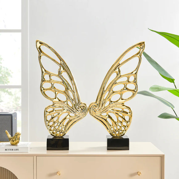 Butterfly Wings Gold Sculpture